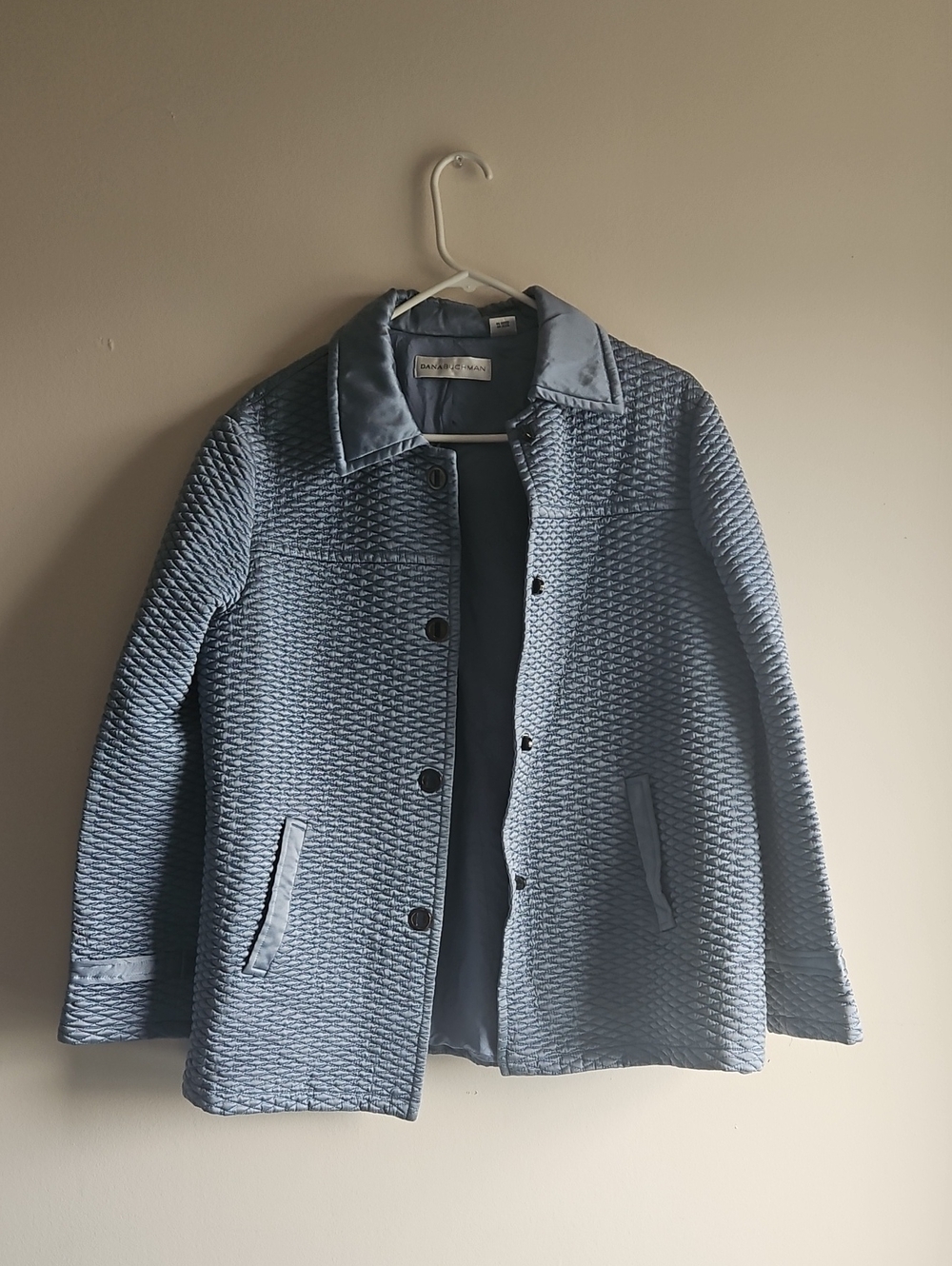 Dana Buchman Powder Blue Quilted Shirt Jacket